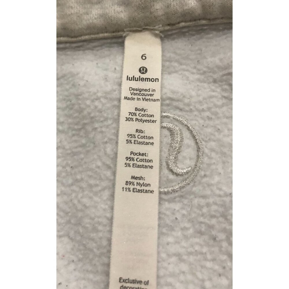 Lululemon Radiant Jacket II Heathered Light Ivory Gray Size 6 - Picture 4 of 6